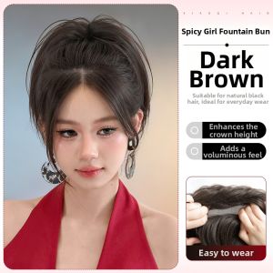 XIAOQI | Fountain Chick Nest Hair Volumizer Wig Ponytail Bun