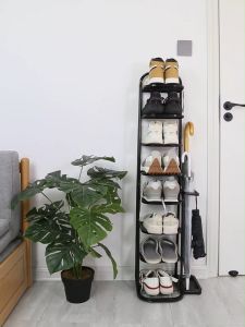 Rak Sepatu 5 7 Susun Iron-Hitam