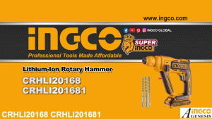 INGCO 20V Li-Ion Rotary Hammer Drill CRHLI20168