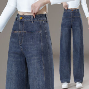 กางเกงยีนส์ทรงหลวมเอวสูงสไตล์ย้อนยุคสำหรับผู้หญิง กางเกงขายาวทรงหลวมฤดูใบไม้ผลิ ฤดูร้อน ฤดูใบไม้ร่วง ฤดูหนาว 2025 กางเกงยีนส์ทรงหลวมทรงหลวม