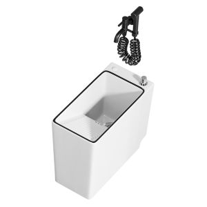 WEILANJINGDIAN | Classic Laundry Sink With Scrubbing Board Mop Bucket Floor Mounted 175mm