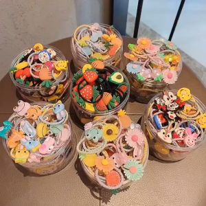 Hộp 30 dây thun cột tóc hàn quốc dễ thương dây buộc tóc xinh xắn cho bé gái