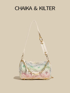 Chaika Kilter Fashionable Chain Crossbody Bag Womens Summer 2025 Travel Outdoors Versatile round Cylinder Handbag