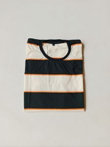 kaos baju tshirt belang belang stripe garis garis terbaru bahan cotton cvc 24s tebal