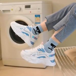 2025สไตล์ใหม่ รุ่นQ100 รองเท้าผ้าใบ รองเท้าแฟชั่นหญิง ฟรีเชือกรองเท้า 2 สี ไซส์ 35-42 ดีไซน์เปรี้ยวจี๊ด สบายไม่เจ็บเท้าเลย