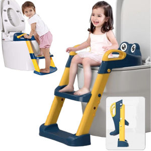 Potty Training Seat for Kids Adjustable Toddler Toilet Potty Chair with Sturdy Non-Slip Step Stool Ladder