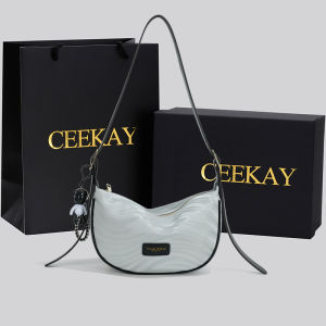 Ceekay Underarm Bag Gift Box Set Birthday Present for Girls Friend Casual Single Shoulder Crossbody Bag Soft Synthetic Leather