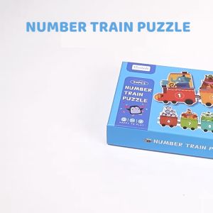 Beringin Toys - TREEHOLE NUMBER TRAIN PUZZLE / 3D Puzzle / Mainan Puzzle / Mainan Anak / Mainan Edukasi Anak