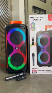 ลำโพงบลูทูธ รุ่น ZQS8262 ดอกลำโพง8นิ้ว2ดอก ฟรีไมค์ลอยและรีโมท มีคันชักลากได้สบาย เสียบไมค์และเครื่องดนตรีได้ ปรับ BASS/TREBLE/ECHO/GT.VOLได้ รองรับAUX/TF/USB ลำโพงร้องเพลง ลำโพงบลูทูธ รุ่น ZQS8262 ดอกลำโพง8นิ้ว2ดอก ฟรีไมค์ลอยและรีโมท มีคันชักลากได้สบาย เส