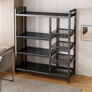 Simple Home Multi-level Storage Bookshelf