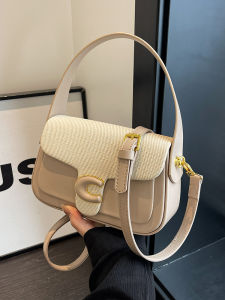 Fashionable Handheld Retro Square Bag Korean Style Single Shoulder Crossbody Bag Simple Design Popular Casual Tote Bag