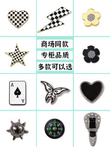 New Crocs Shoe Buckle Accessories Metal Black Butterfly Shoe Clip-Ons for Clog Shoes Fashionable Footwear Accessories