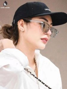 Faye Similar Glasses Transparent Frame Gray GM Super Cool Sunglasses for Women with Small Face Colored Large Frame Square Sunglasses