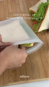 Sillyco - Silly-Up Sandwich Bag 700mL - 100% Platinum Food Grade Silicone Bag BPA Free