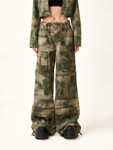 SMFK | Thermal Camo Adjustable Legwide Flare Hiking Pants