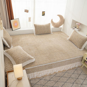 Thick Quilted Milk & Crystal Velvet Blanket Anti-slip