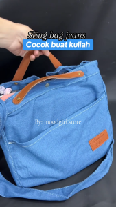 GROSIRAN OMYGOOSE TAS SELEMPAM WANITA / TAS 2IN1 / TAS TENTENG WANITA / SLING BAG DENIM WANITA / TFW 0260