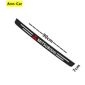 【 Ann-car】 4 Cái/bộ Miếng Dán Bậc Cửa Bên Hông Xe Hơi Miếng Dán Bảo Vệ Chống Trầy Xước Bằng Da Sợi Carbon Cho Mitsubishi Pajero Asx Outlander Xl 3 Lancer