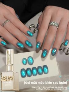 1PC 15ML Sơn Gel Móng Tay Mắt Mèo Xanh Bán Vĩnh Cửu Sử Dụng Tia UV/LED Trang Trí Móng Tay Tự Làm Tại Salon Cần Ngâm Tẩy