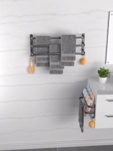 YT Multi-layer Clothes Rack Kitchen Bathroom Towel Rack Wall Hanging Towel Bar Aluminum Waterproof and Rustproof