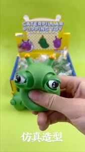 Green Worm Eye Popping Squeeze Fidget Toys for Autism and ADHD Weird Stuff Funny Gadget Novelty