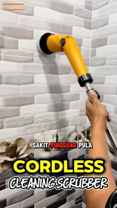 1500 RPM Electric Floor Brush for Bathroom Cordless Electric Spin Scrubber Rechargeable Cleaning Brush for Bathroom Car Washing Brush Free 8 Brushes - Lazada