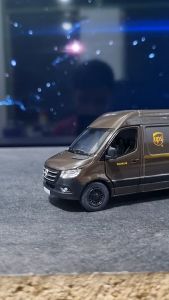 Diecast Miniatur Mainan Mobil Van Carry Mercedes Benz Sprinter Ups Besi Metal Buka Pintu