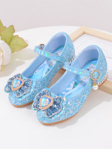 Elsa Themed Glitter Rhinestone High Heels for Children