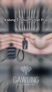 Kalung Titanium Pria Silver Tambang Cowok Anti Karat KKTSS