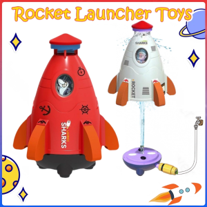 Water Rocket Launcher Toys Rocket Sprinkler Spinning Flying Splash Playing Outdoor Water Powered Launcher Kids Pool Toy