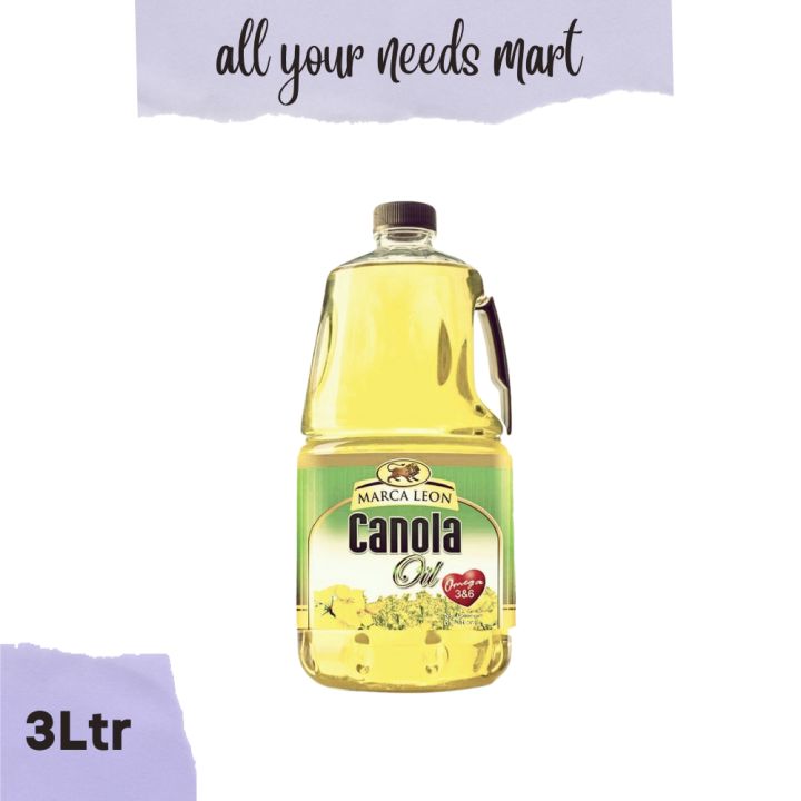 Marca Leon Canola Oil Omega 3&6, 3Liter Lazada PH