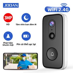 Jooan WiFi Video Chuông Cửa Nhà Thông Minh Không Dây Ngoài Trời Pin Sạc Với Phát Hiện Chuyển Động Camera HD Liên Lạc Nội Bộ Hồng Ngoại Nhìn Đêm