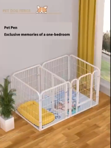 【SG in Stock】Foldable Dog Fence Pet Playpen Reinforced Steel Pipe Bite-resistant Dog Playpen