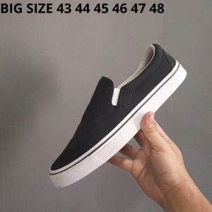 Black Hidden - Sepatu Slip-on Casual Loafers Pria Big Size Ukuran Besar / Sepatu Sekolah Warna Hitam / Sepatu Ukuran 45 46 47
