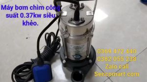 Máy bơm chìm bơm tõm inox 370w dây đồng 100%