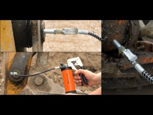 600cc Grease Guns Set Lever-Action Manual Grease Gun with 12" Flex Hose and Nozzle