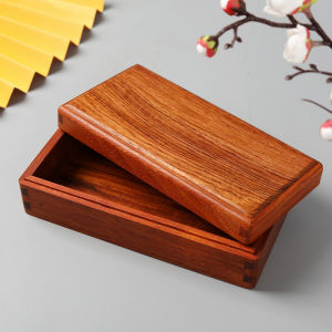 Myanmar Rosewood Desktop Storage Wooden Small Box Pterocarpus Macrocarpus Storage Box Mahogany Solid Wood Portable Jewelry Box