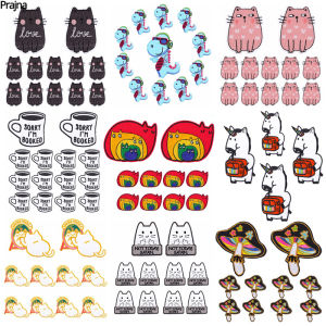 10PCS/lots Rainbow Cat Embroidery Patch Cartoon Animal Sew Patch Iron On Patches For Clothing thermoadhesive Patches On Clothes
