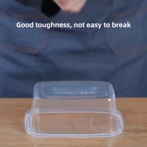 Plastic rectangular box with lid and snap fastener transparent sealed box for Kitchen refrigerator