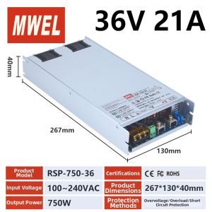 MWEL | High Power PFC Switching Power Supply 24V 750W