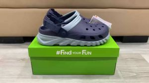 Giày sục crocs chuẩn xịn chống hôi chân nhựa tế bào êm mềm đúc liền khối siêu bền đi mưa lội nước đi biển Crocs band Duet Max II clog màu xanh Navy