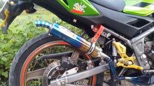 Knalpot Kolong Kobra untuk Motor Kawasaki Ninja 150 Logo DBS