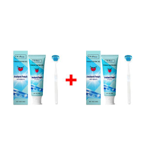 oralhoe | Oralhoe Tongue Cleaning Gel Tongue Scraper Cleaner Bad Breath Remover Deep Cleaning Oral Care 2 in 1 Tongue Coating Gel Kit 45g