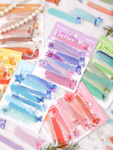 Butterfly Bookplate Stickers Watercolor Blending Floral Decorative Labels DIY Material Acid-free Paper Art Supplies