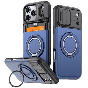Multifunctional Wallet Phone Case W/ For MagSafe Magnetic Kickstand Slide Cover For iPhone 17 Pro Max 16 E 15 14 Plus 13 12 11