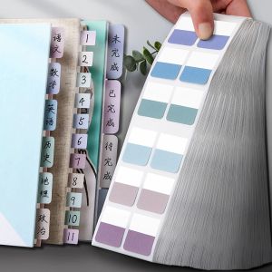 240pcs Light Colors Sticky Index Sticker Tabs 3 Sizes 6 Colors Writable Reusable File Flag Labels for Bible School Supplies