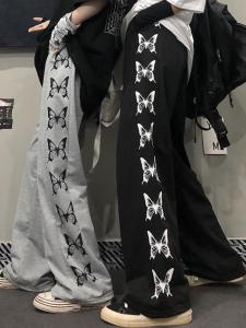 Versatile Print Loose Straight Leg Pants Womens Casual Trousers All-Match Natural Waist Long Pants Summer 2023 Fashion