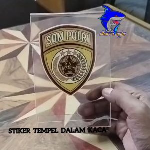 SDM POLRI STIKER SDM POLRI GLOSSY TEMPEL DALAM KACA