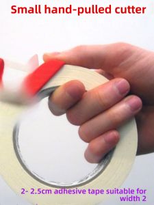 Small Size Hand Tear Transparent Narrow Tape Cutter Paper Cutting Craft Tool ABS Material for Logistics Packaging