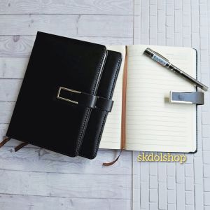 Agenda kulit notebook kulit A5 kancing magnet buku catatan 15 cm x  22 cm ( terima cetak merek cover agenda )